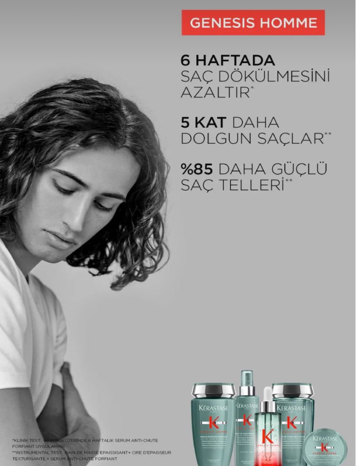 Kerastase Genesis Homme Bain de Force Quotidien Güçlendirici Şampuan 250 ml