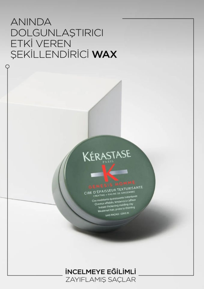 Kerastase Genesis Homme Şekillendirici Wax 75 ml