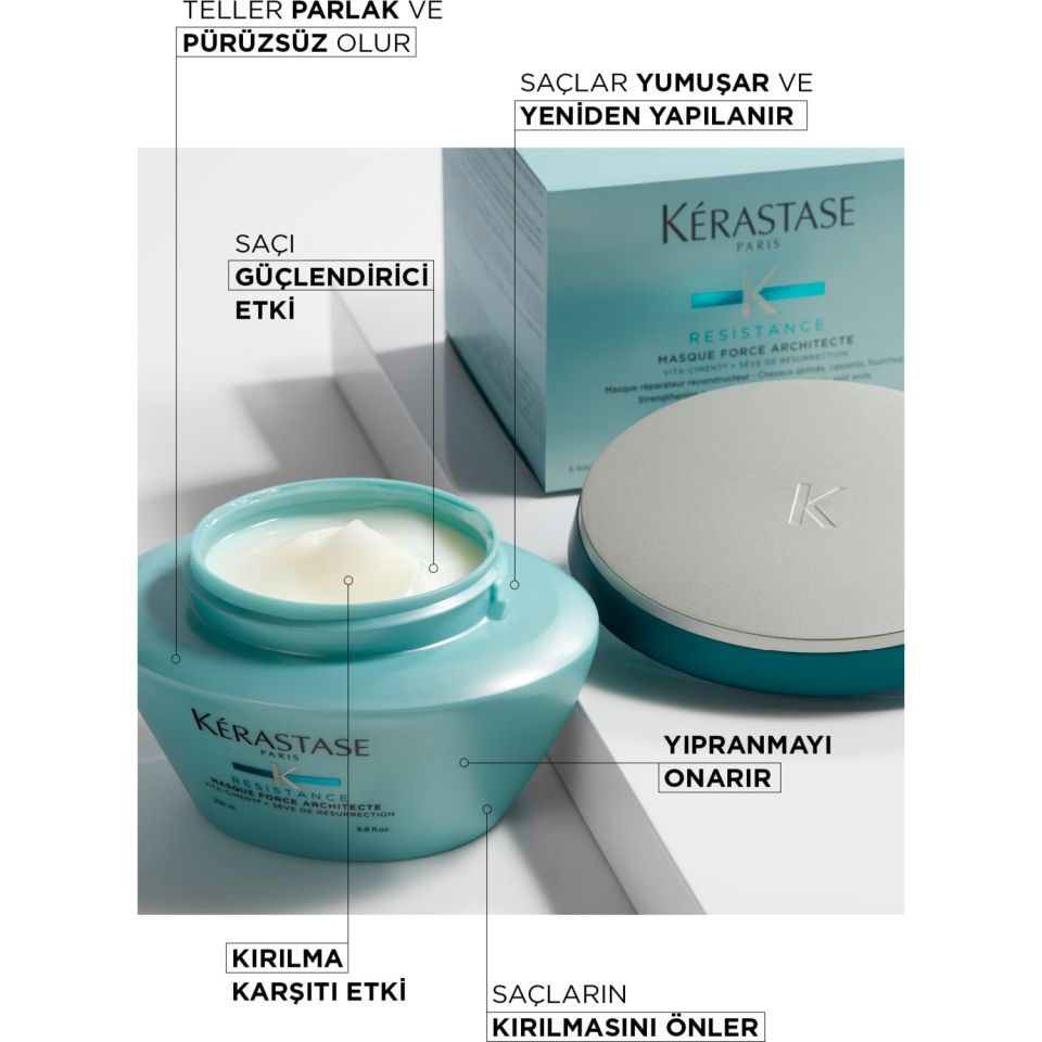 Kerastase Resistance Masque Force  Architecte Yapılandırıcı Maske (1-2) 200 Ml