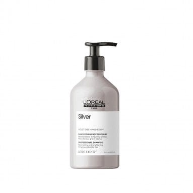 Serie Expert Silver Çok Açık Sarı, Gri ve Beyaz Saçlar için Renk Dengeleyici Mor Şampuan 500 ml