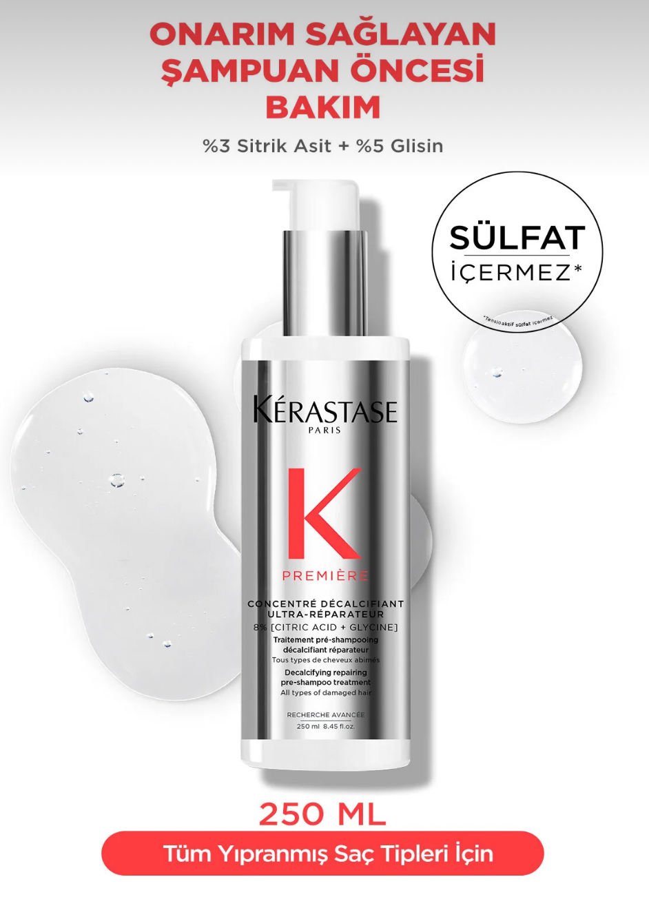 Kerastase Premiere Concentre Decalcifiant Onarım Sağlayan Şampuan Öncesi Bakım 250 ml