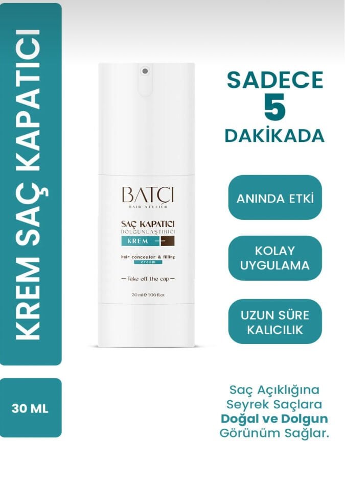 Batçı Saç  Kapatıcı Dolgunlaştırıcı Sıvı Krem  30 Ml