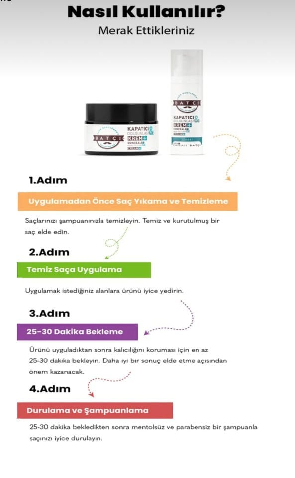 Batçı Saç  Kapatıcı Dolgunlaştırıcı Sıvı Krem  30 Ml