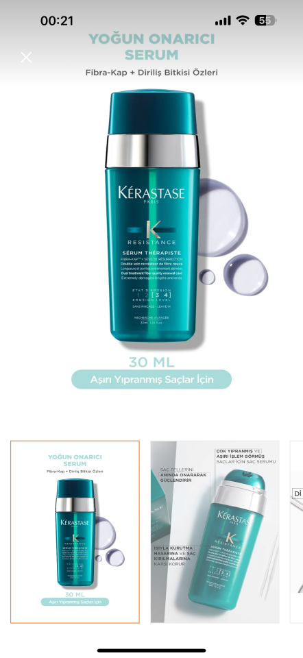 Kerastase Resistance Therapist Serum Therapiste Yıpranmış veİşlem Görmüş Saçlar için Onarıcı Serum