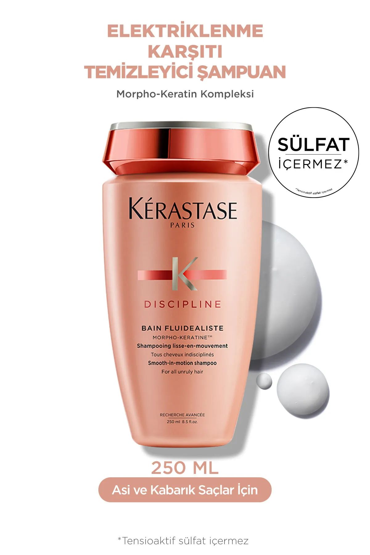 Kerastase Discipline Bain  Kolay Şekillendirme Sağlayan Ve Elektriklenme Karşıtı Şampuan 250 Ml