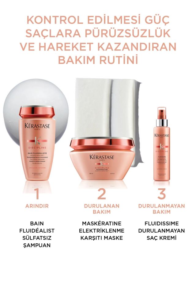 Kerastase Discipline Bain  Kolay Şekillendirme Sağlayan Ve Elektriklenme Karşıtı Şampuan 250 Ml