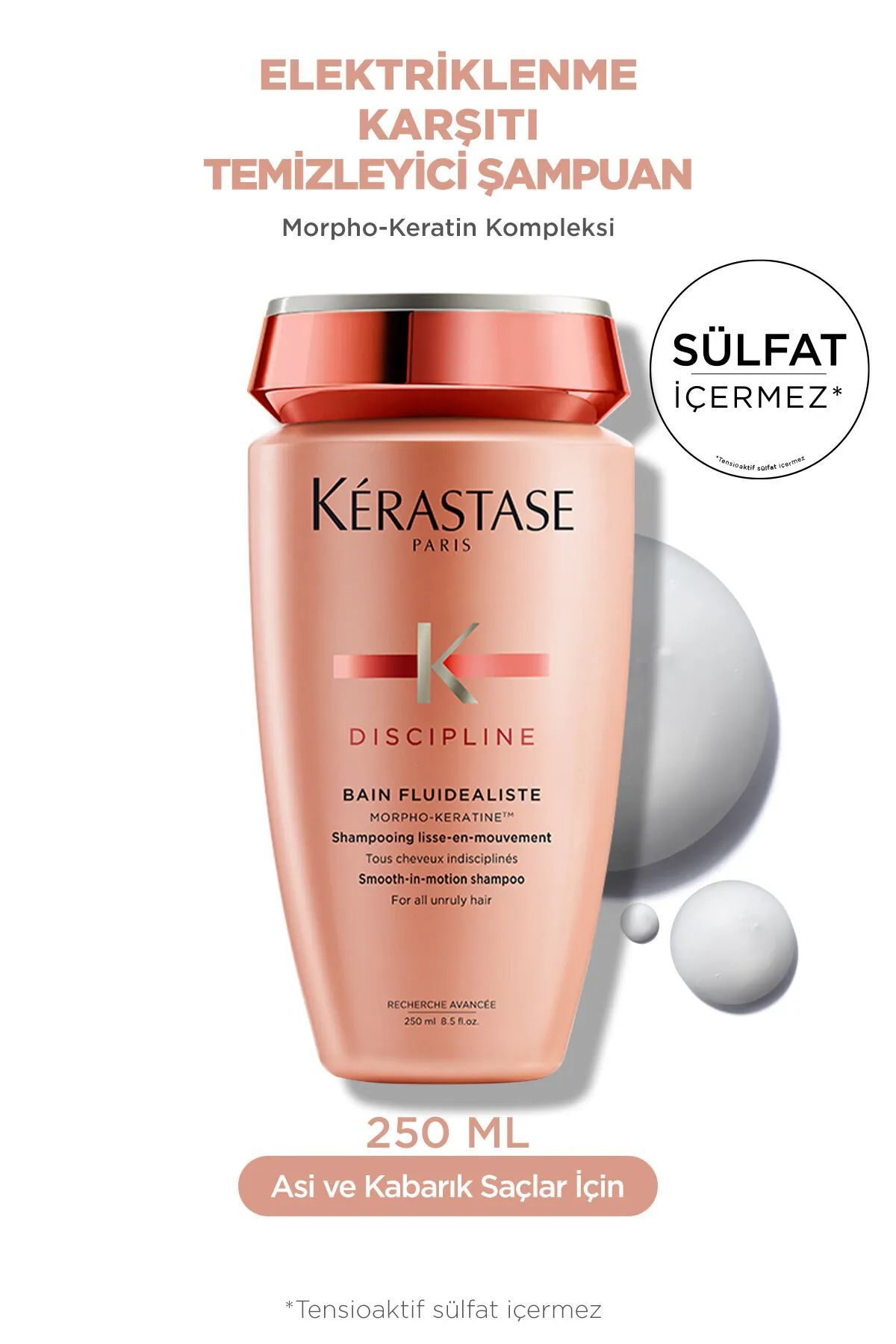 Kerastase Discipline Bain Fluidealiste Sülfatsız Elektriklenme Karşıtı Şampuan 250 Ml