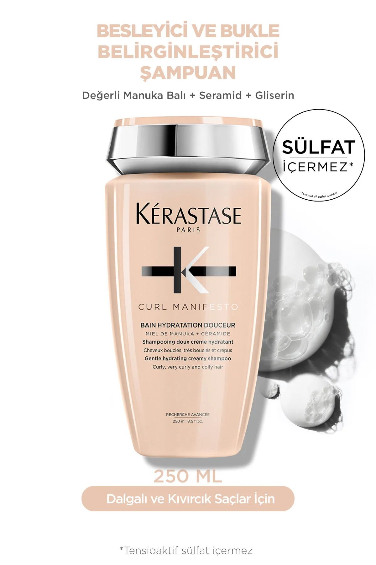 Kerastase Curl Manifesto Bain Hydratation Douceur Kıvırcık Saçlar İçin Besleyici Şampuan 250 Ml