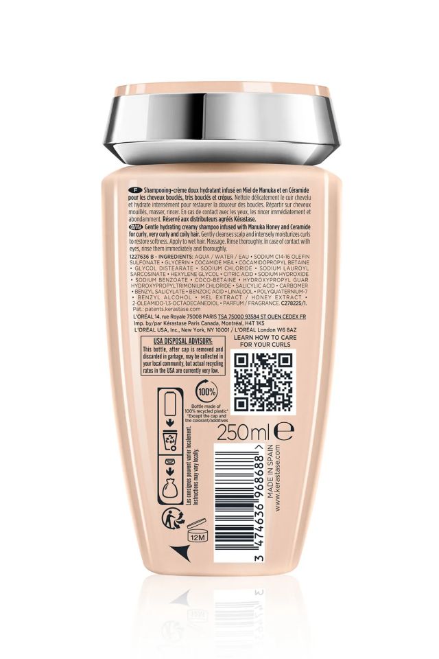 Kerastase Curl Manifesto Bain Hydratation Douceur Kıvırcık Saçlar İçin Besleyici Şampuan 250 Ml