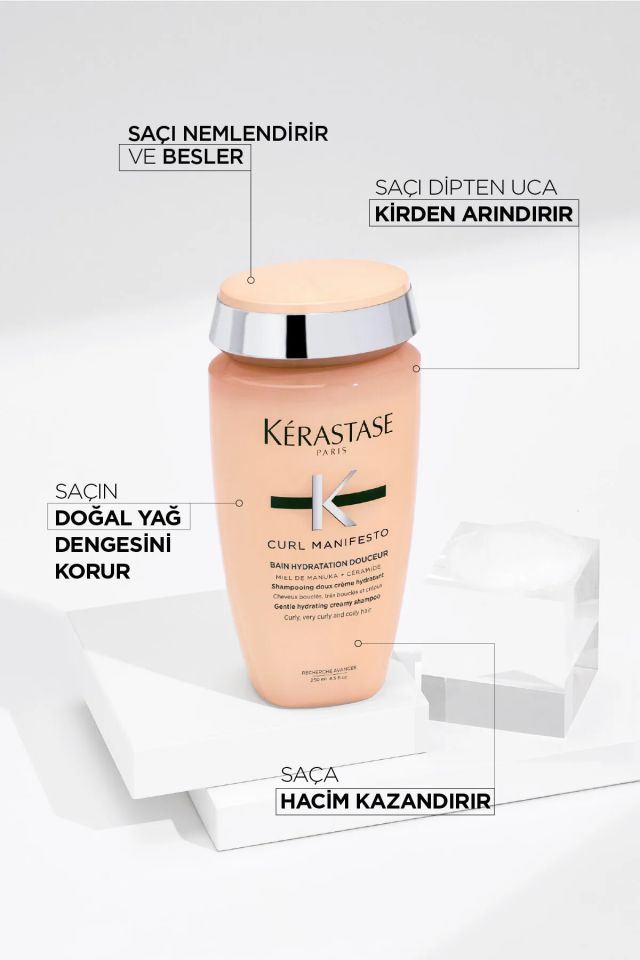 Kerastase Curl Manifesto Bain Hydratation Douceur Kıvırcık Saçlar İçin Besleyici Şampuan 250 Ml