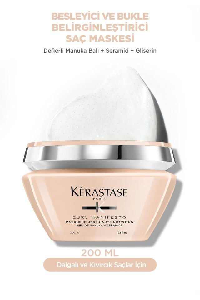 Kerastase Curl Manifesto Masque Beurre Haute Nutrition Kıvırcık Saçlar İçin Maske 200 Ml