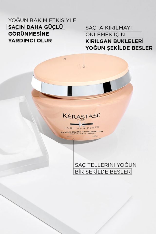 Kerastase Curl Manifesto Masque Beurre Haute Nutrition Kıvırcık Saçlar İçin Maske 200 Ml