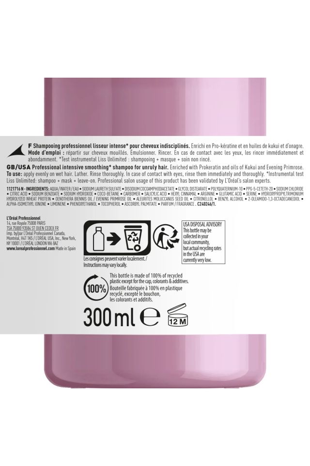 Serie Expert Liss Unlimited  Elektriklenme Karşıtı Şampuan 300 Ml
