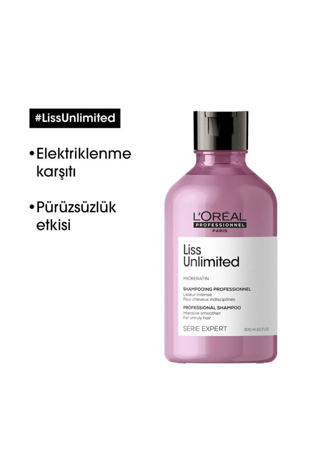 Serie Expert Liss Unlimited  Elektriklenme Karşıtı Şampuan 300 Ml
