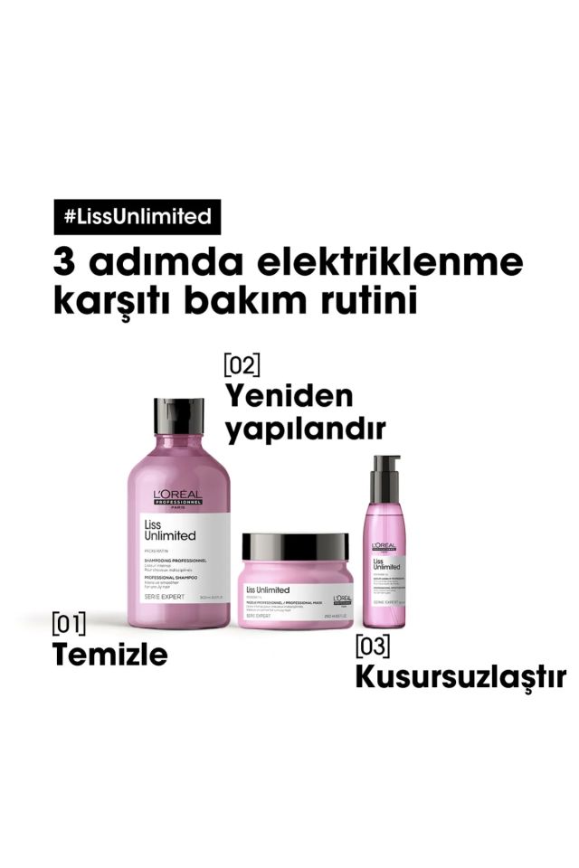 Serie Expert Liss Unlimited  Elektriklenme Karşıtı Şampuan 300 Ml