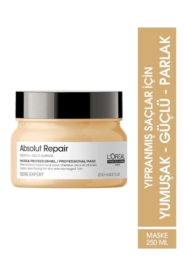 Loreal Professionnel Paris Serie Expert Absolut Repair Resurfacing Golden Onarıcı Maske 250 Ml