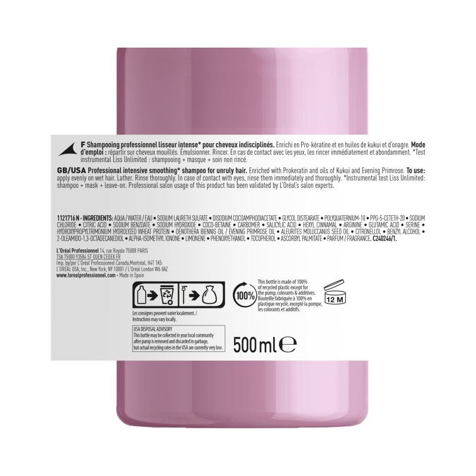 Loreal Professionnel Paris  Elektriklenme Karşıtı Ve Yoğun Yumuşaklık Veren Şampuan 500 Ml