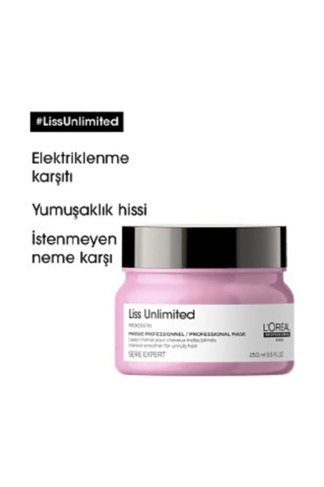 Paris Serie Expert Liss Unlimited Elektriklenme Karşıtı Ve Yoğun Yumuşaklık Veren Maske 250 Ml
