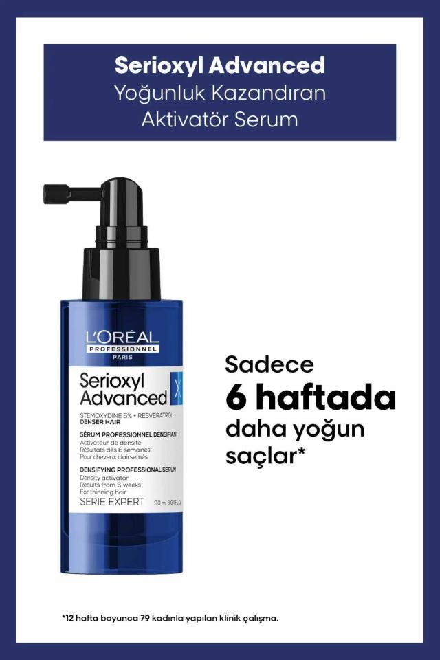 Paris Serie Expert Serioxyl Advanced İncelmiş Saç Telleri İçin Yoğunluk Kazandıran Serum 90 Ml