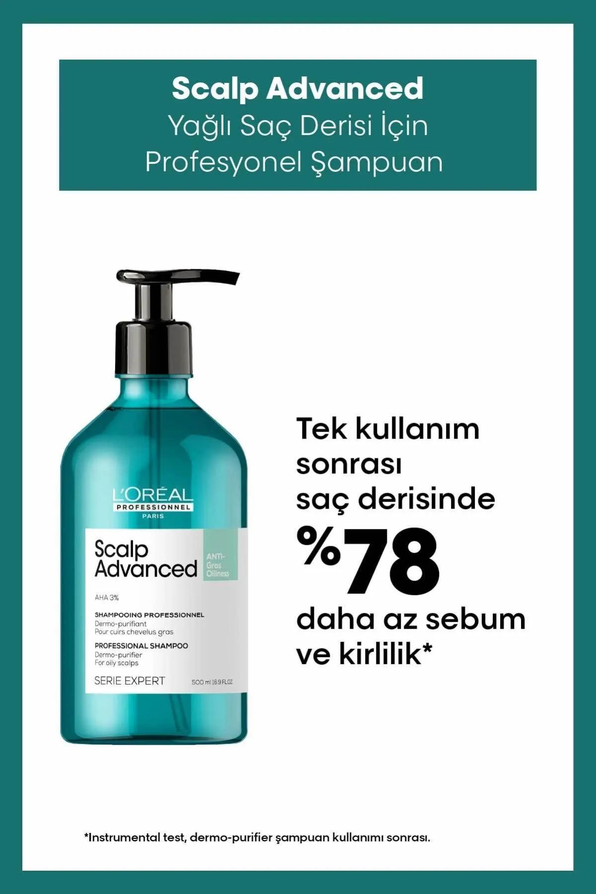 Loreal Professionnel Paris Serie Expert Scalp Advanced Yağlanma Karşıtı Profesyonel Şampuan 500 Ml