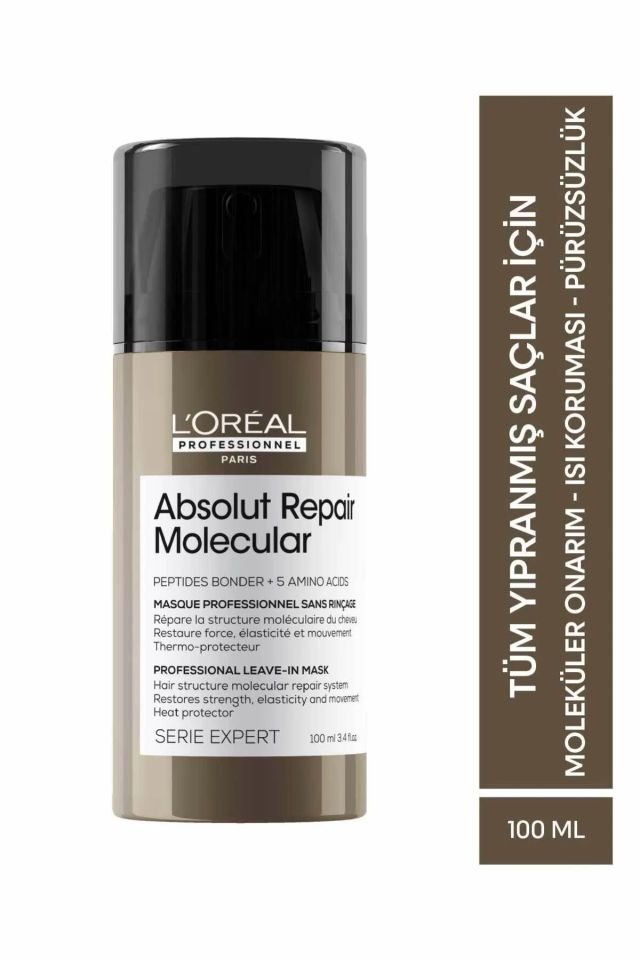 Serie Expert Absolut Repair Molecular Yıpranmış Saçlar İçin Durulanmayan Maske 100 Ml