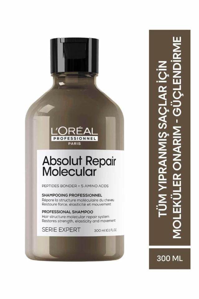 Paris Serie Expert Absolut Repair Molecular Yıpranmış Saçlar İçin Arındırıcı Şampuan 500 Ml