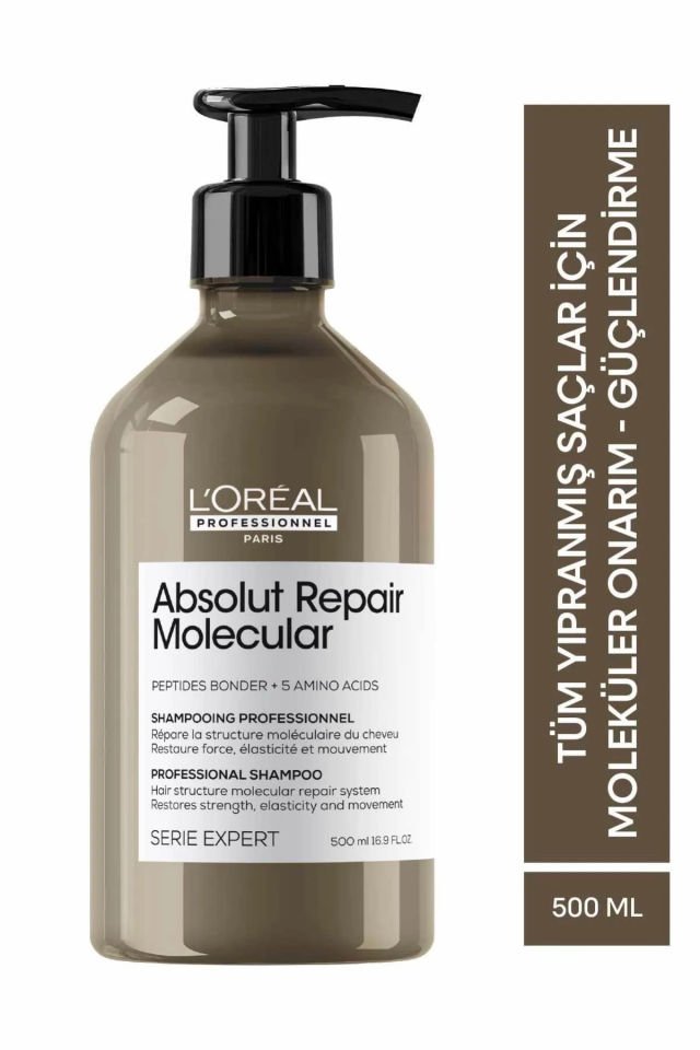 Paris Serie Expert Absolut Repair Molecular Yıpranmış Saçlar İçin Arındırıcı Şampuan 500 Ml