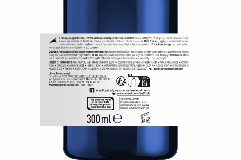 Serie Expert Serioxyl Advanced İncelmiş Saç Telleri İçin Yoğunluk Kazandıran Şampuan 300 Ml