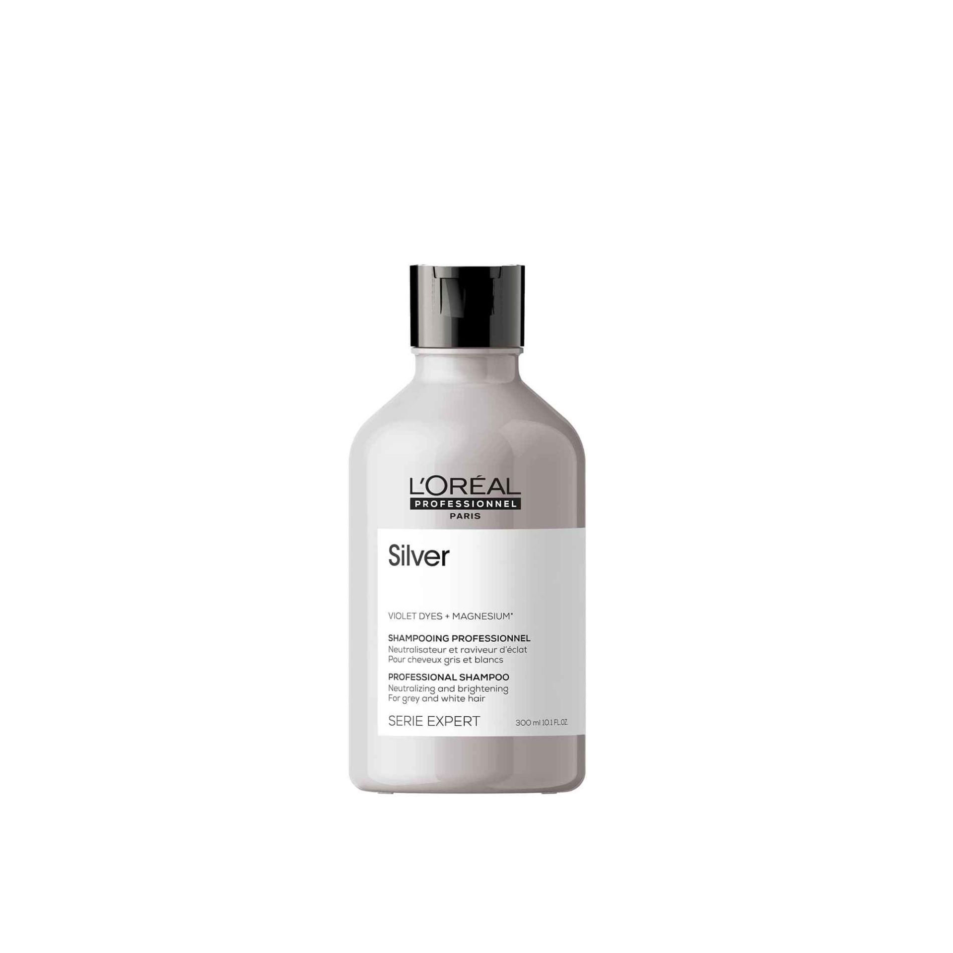 Serie Expert Silver Çok Açık Sarı, Gri ve Beyaz Saçlar için Renk Dengeleyici Mor Şampuan 300 ml