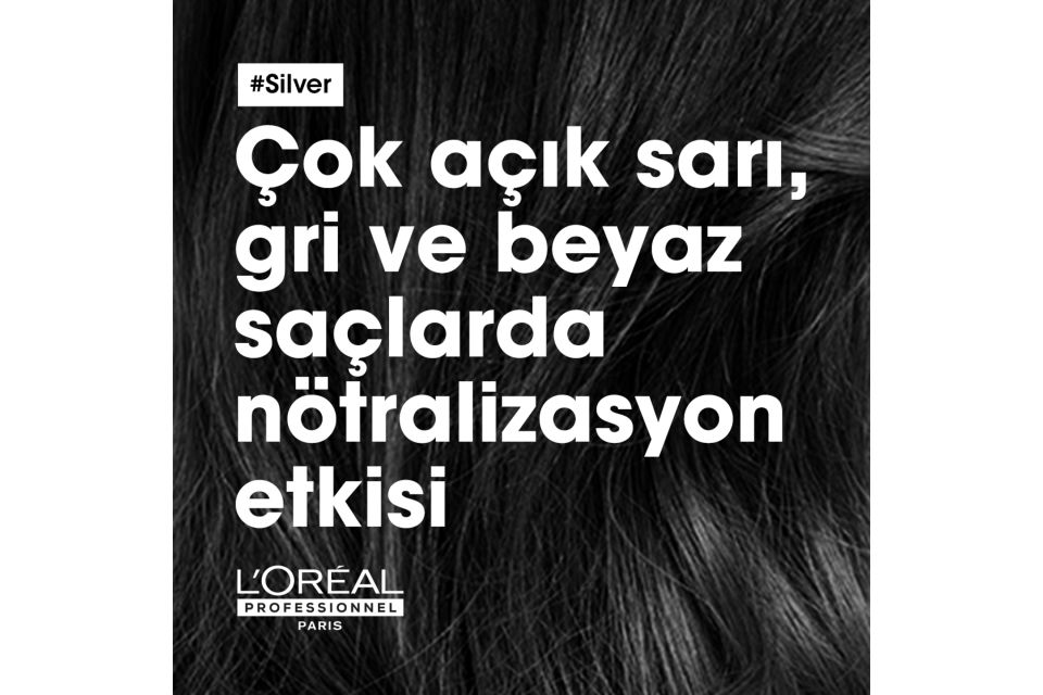 Serie Expert Silver Çok Açık Sarı, Gri ve Beyaz Saçlar için Renk Dengeleyici Mor Şampuan 300 ml