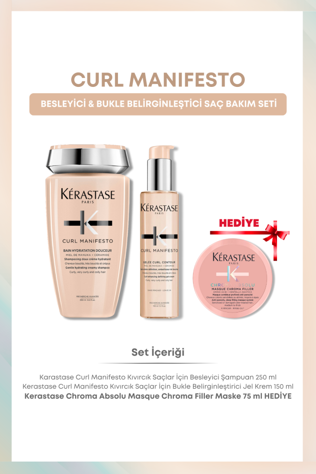 Kerastase Curl Manifesto Besleyici ve Bukle Belirginleştirici Bakım Seti