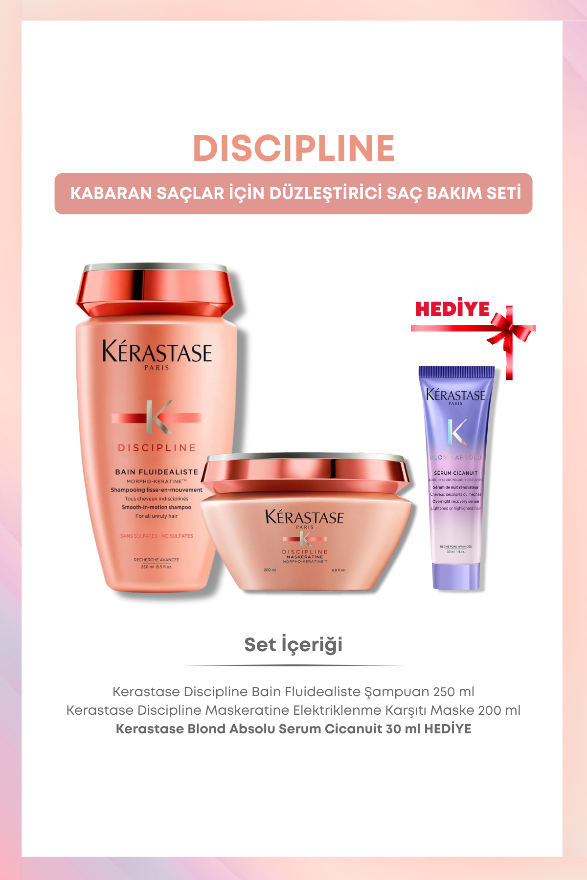 Kerastase Dıscıplıne Kabaran Saçlar için Düzleştirici Set