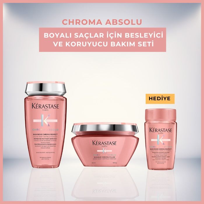 Kerastase Chroma Absolu Boyalı Saçlar İçin Besleyici Ve Koruyucu Bakım Seti