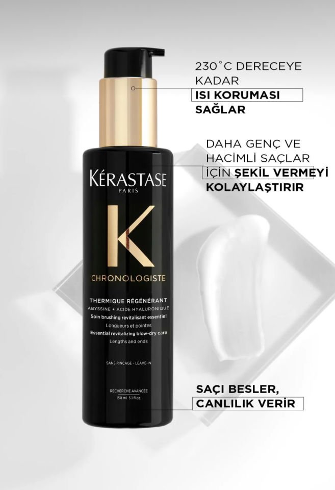 Kerastase Chronologiste Thermique Regenerant Yenileyici Isıya Karşı Koruyucu Durulanmayan Bakım Kremi 150 ml