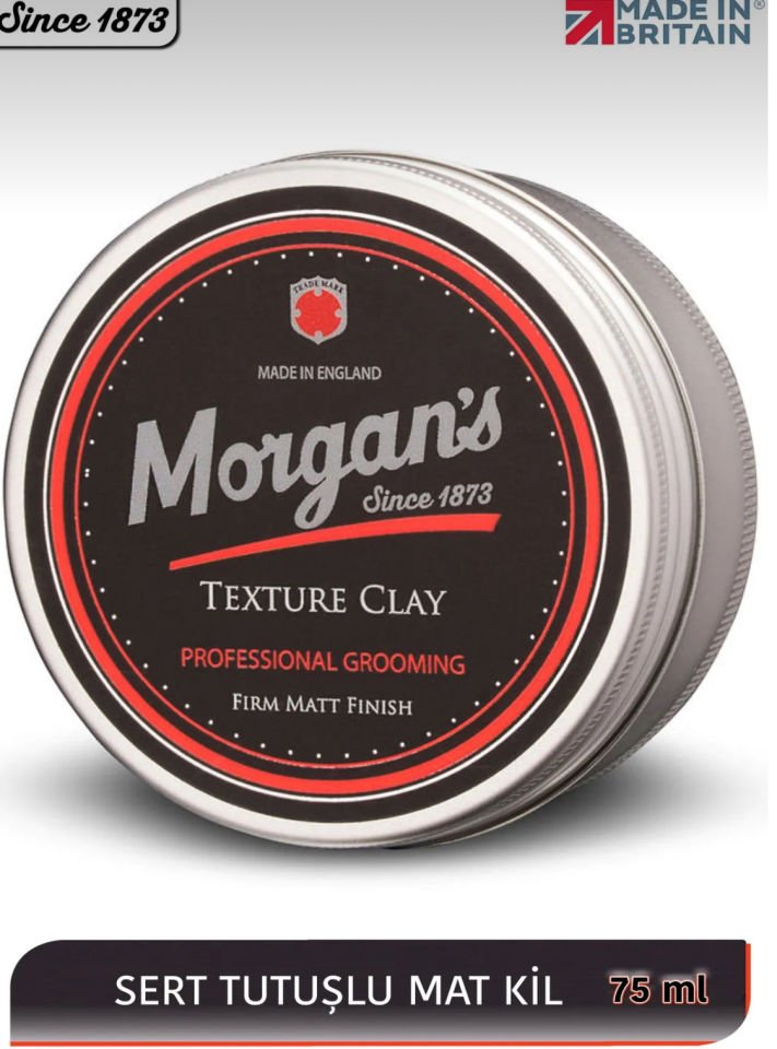 Morgan's Pomade Texture Clay Firm Matt Finish - Doku Veren Sert Saç Şekillendirme Kili 75 ml