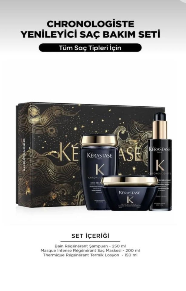 Kerastase Chronologiste Yenileyici Saç Bakım Seti Playskin Güneş Koruyucu Hediyeli