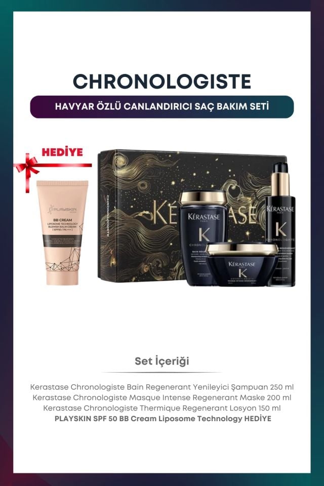 Kerastase Chronologiste Yenileyici Saç Bakım Seti Playskin Bb Cream Hediyeli