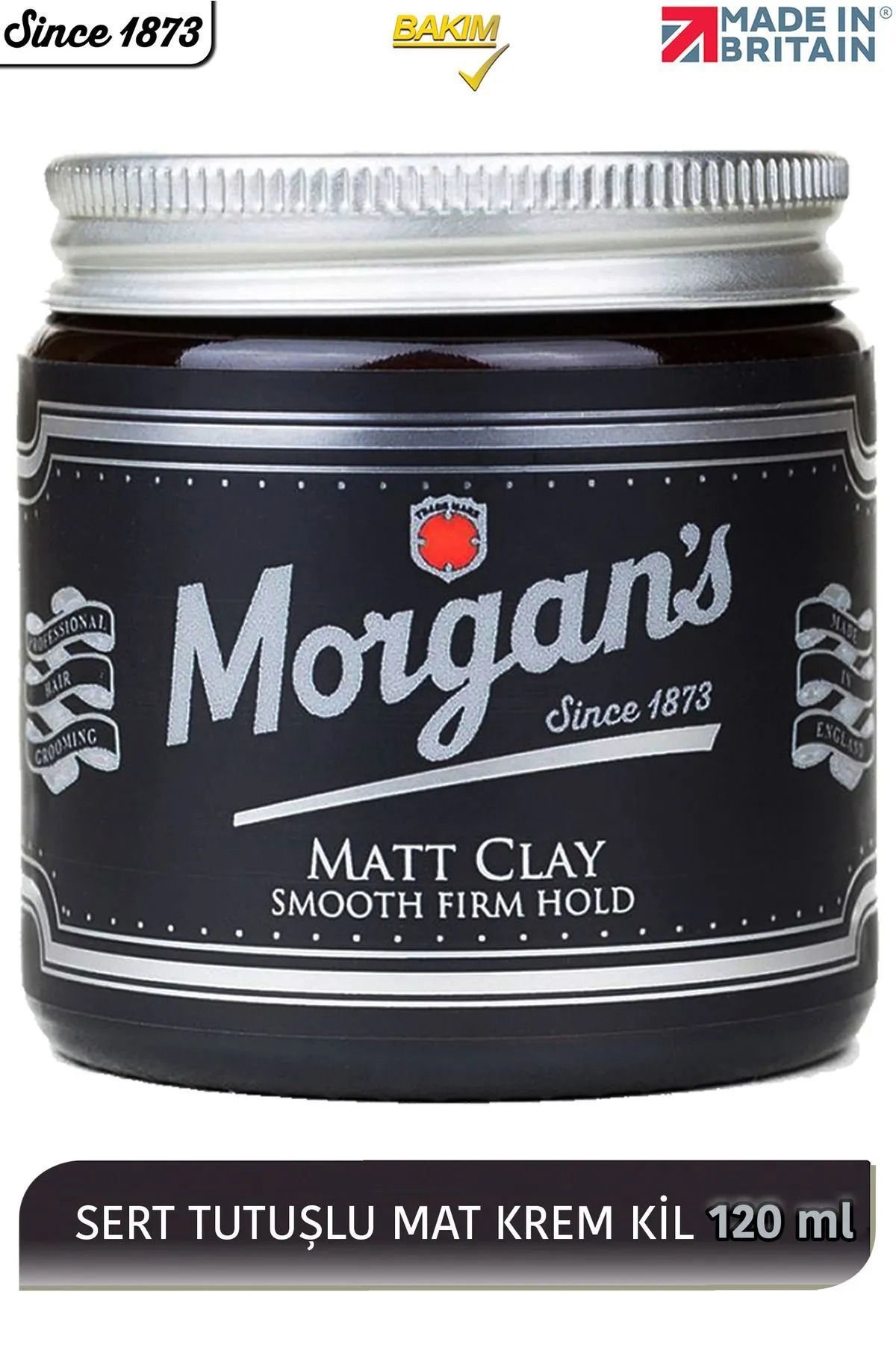 Morgan's Pomade Morgan's Matt Clay Smooth Firm Hold - Güçlü Tutuş Sağlayan Şekillendirici Kil 120 ml