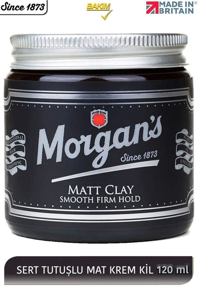 Morgan's Pomade Morgan's Matt Clay Smooth Firm Hold - Güçlü Tutuş Sağlayan Şekillendirici Kil 120 ml