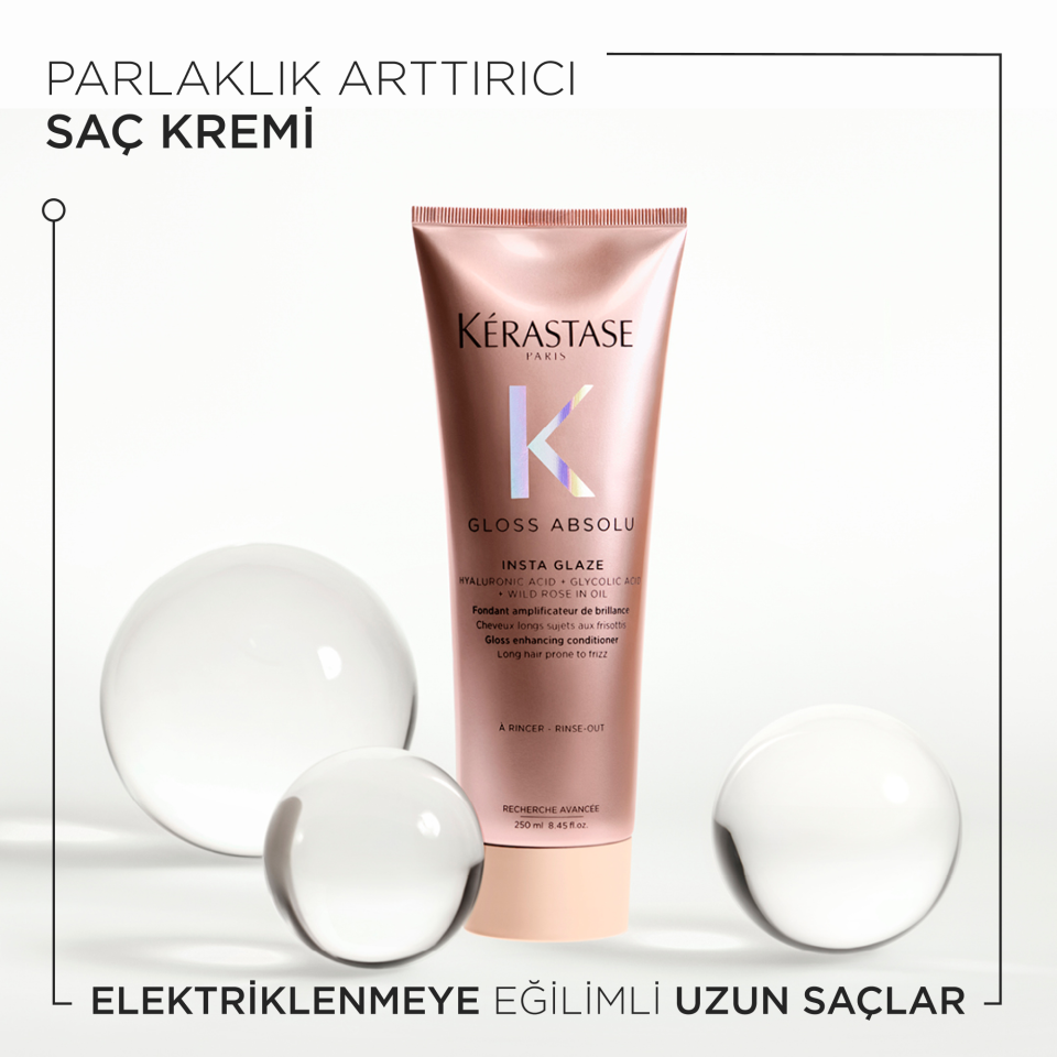 Kerastase Gloss Absolu Insta Glaze Elektriklenmeye Eğilimli Saçlar İçin Parlaklık Veren Saç Bakım Kremi 250 ML