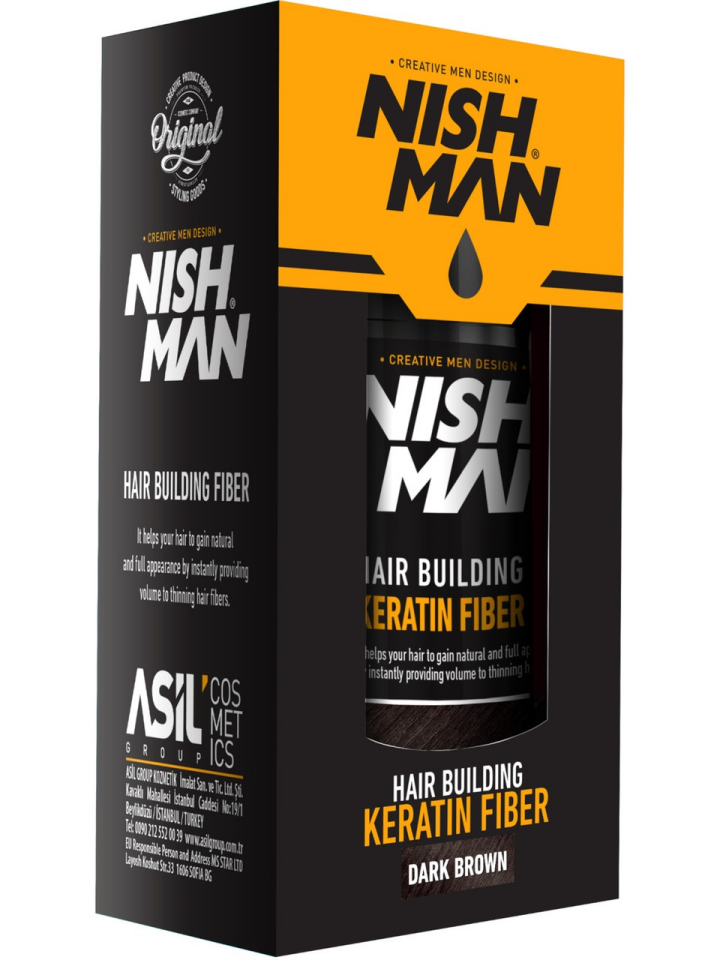 Nishman Saç Dolgunlaştırıcı Keratin Fiber Dark Brown 21GR