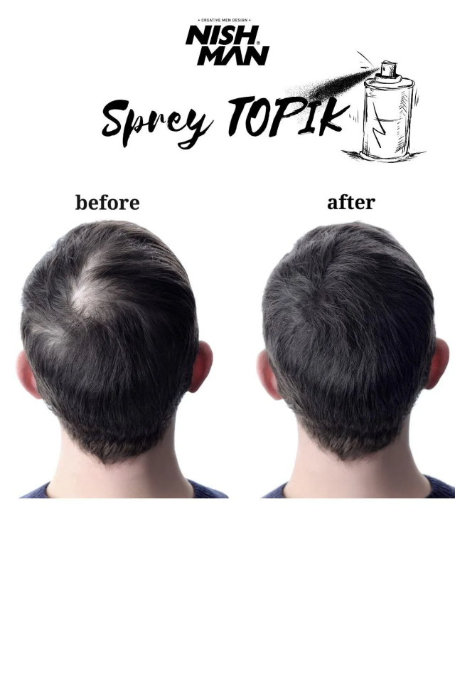 Nishman Beyaz Kapatıcı Ve Hacim Verici Touch Up Spray Siyah 100 ML