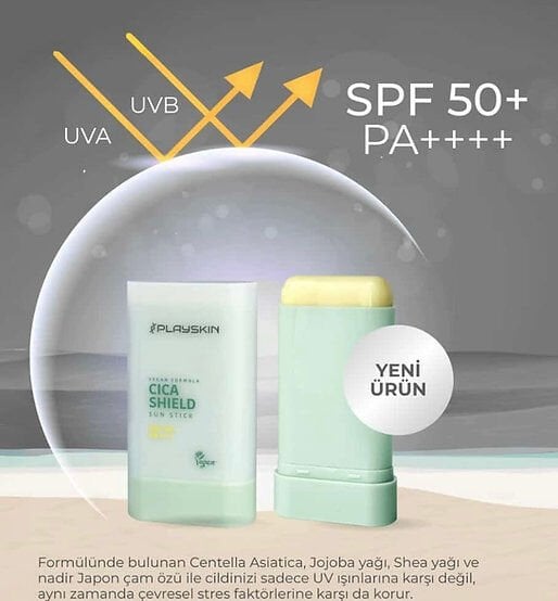 Playskın Vegan Formula Cıca Shıeld Sun Stıck 20 GR