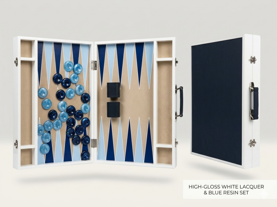 Özel Yapım Turnuva Tavlası Kişiye Özel Tek,Kumaş Zemin,Çanta