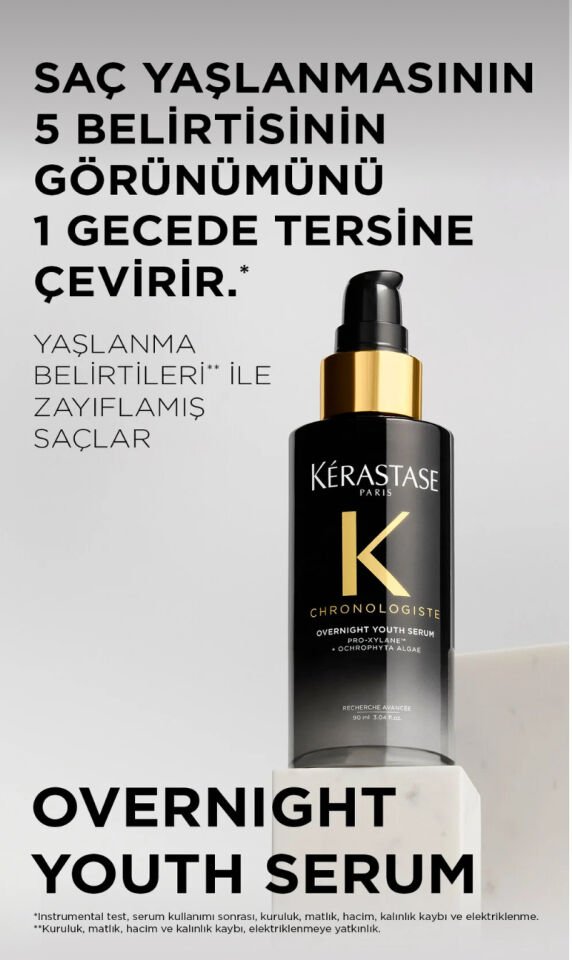 Kerastase Chronologiste Yaşlanma Belirtileriyle Zayıflayan Saçlar İçin Gece Bakım Serumu 90ml