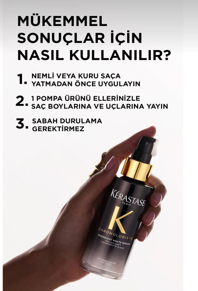 Kerastase Chronologiste Yaşlanma Belirtileriyle Zayıflayan Saçlar İçin Gece Bakım Serumu 90ml