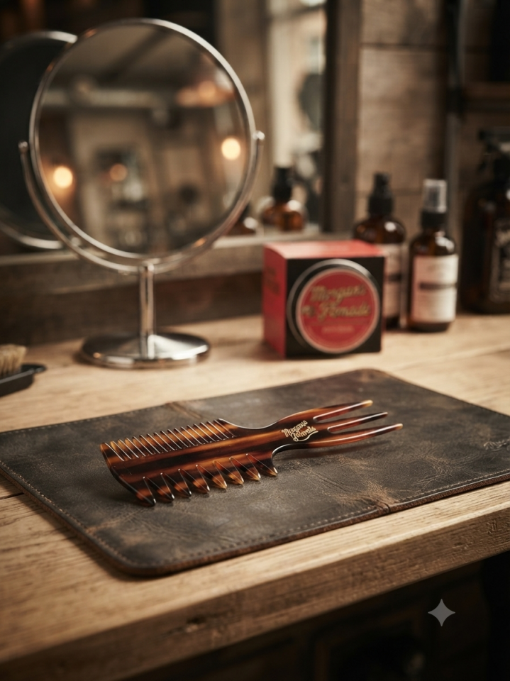 MORGAN'S POMADE Three Way Afro Pomade Comb - 3 Kademeli Profesyonel Tarak